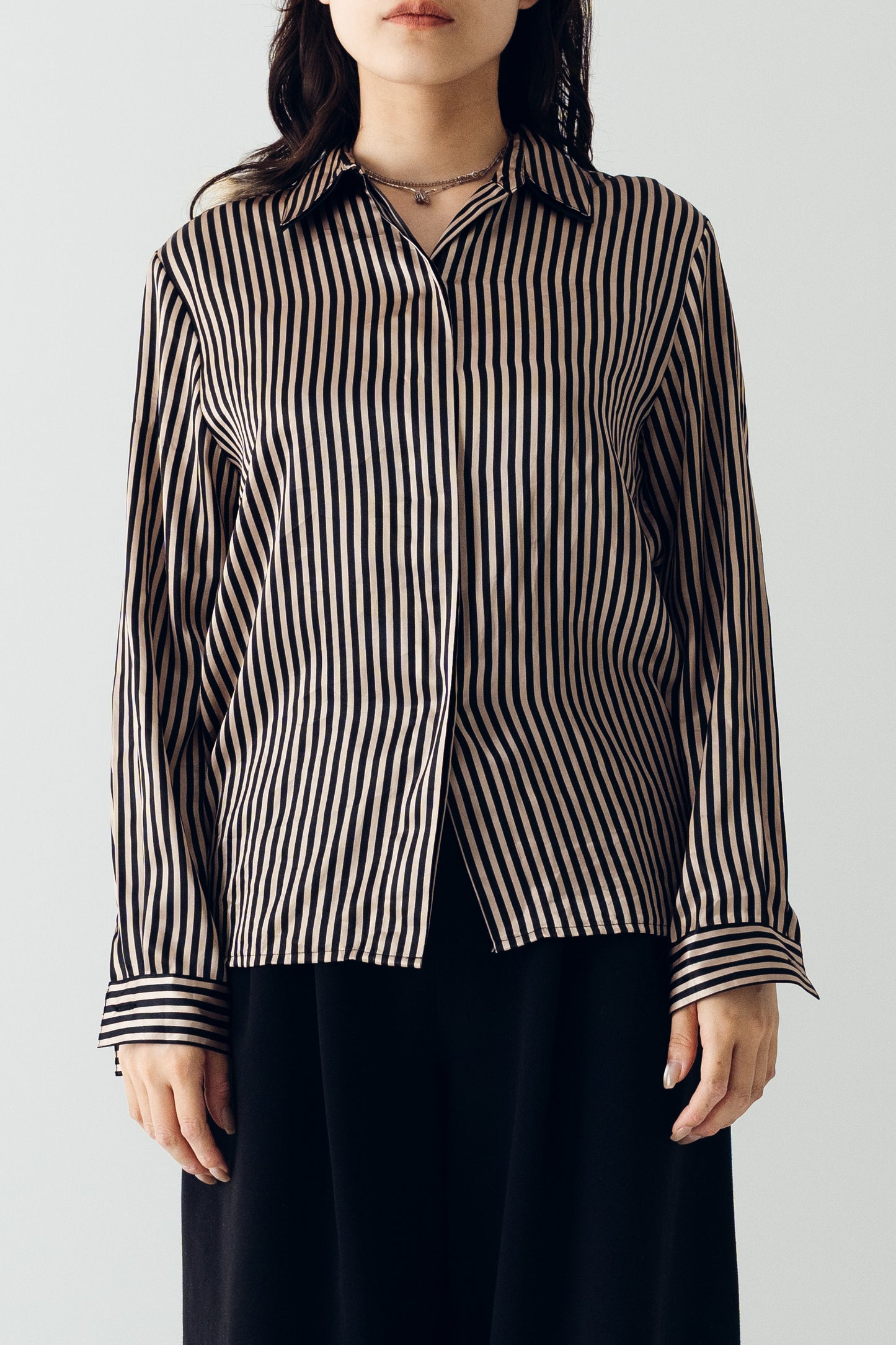 Stripes satin shirts