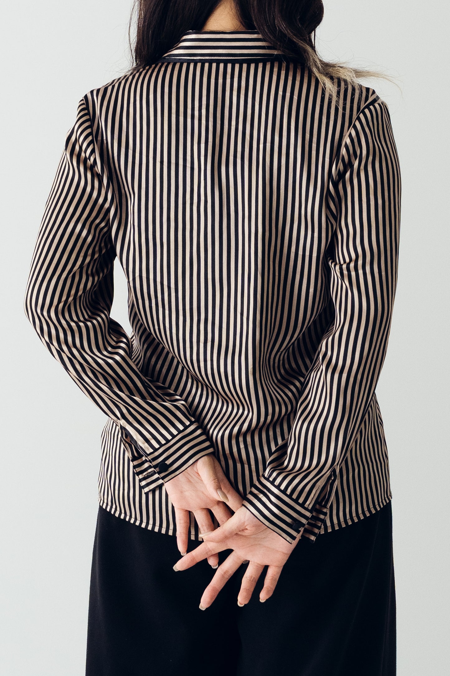 Stripes satin shirts