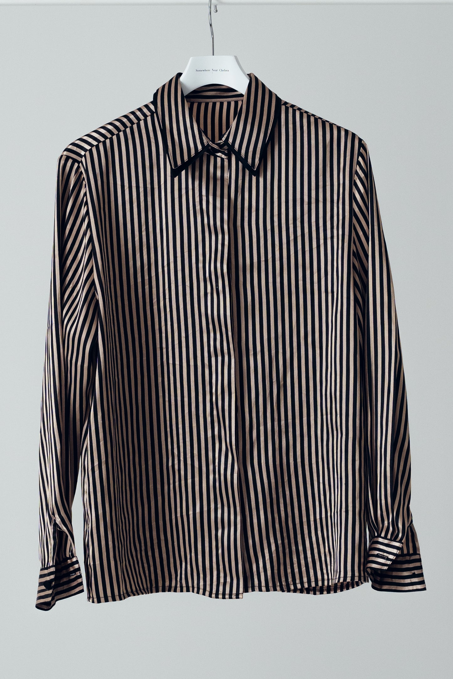 Stripes satin shirts