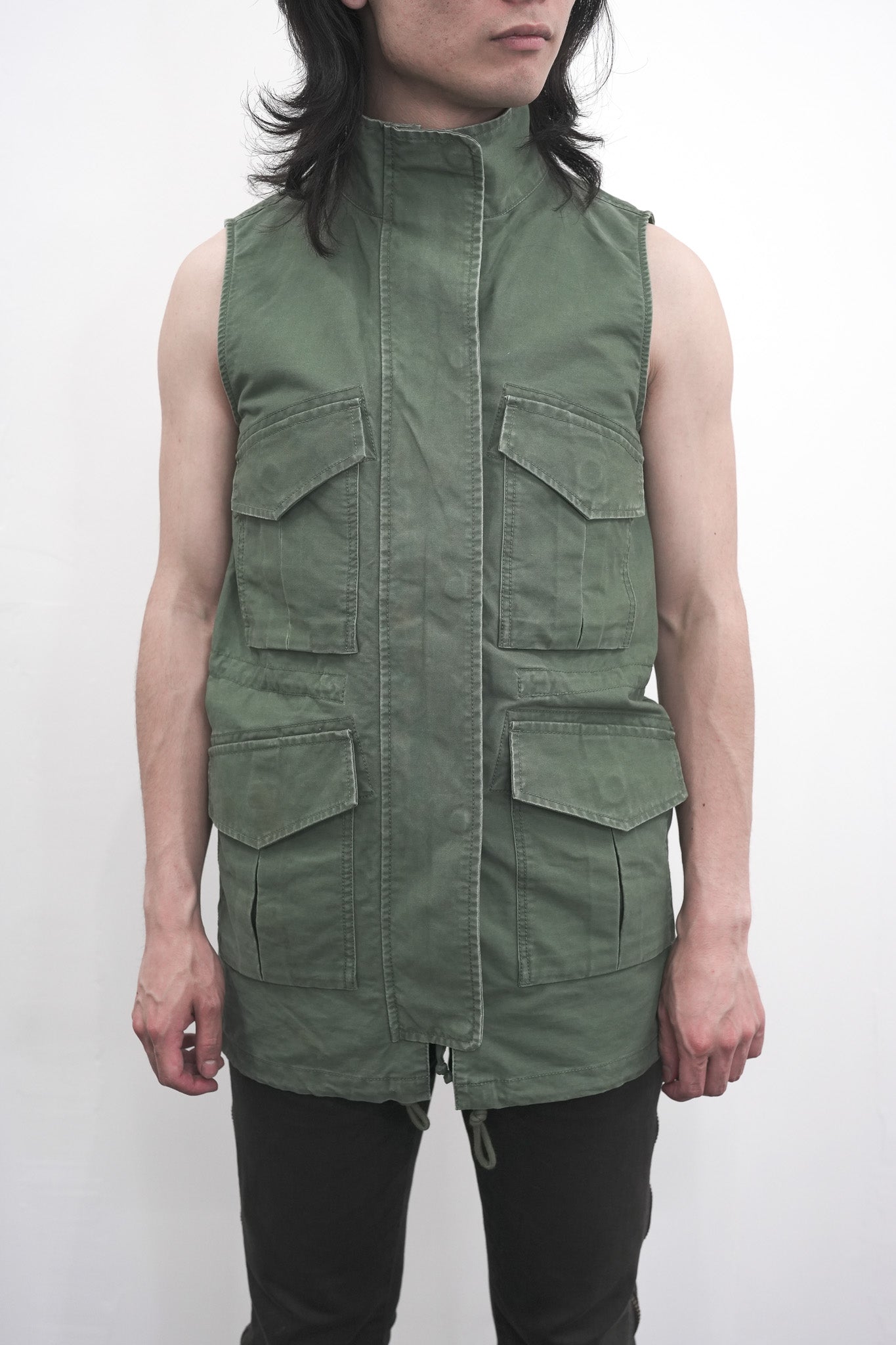ABERCROMBIE & FITCH / MILITARY SLEEVELESS JACKET