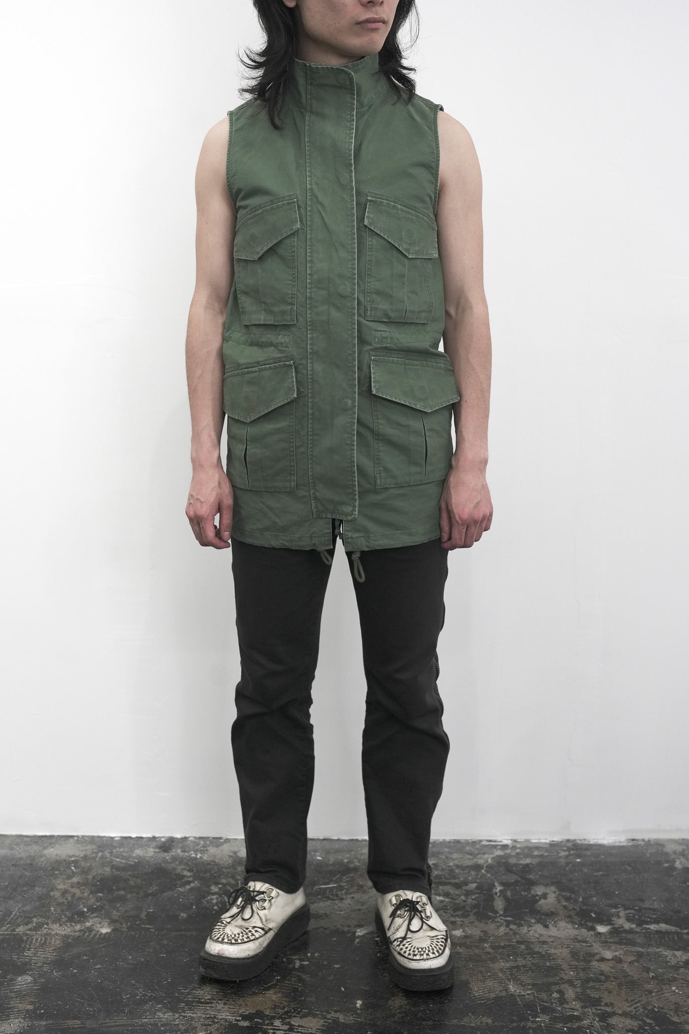 ABERCROMBIE & FITCH / MILITARY SLEEVELESS JACKET