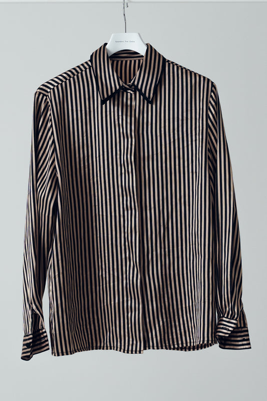 Stripes satin shirts