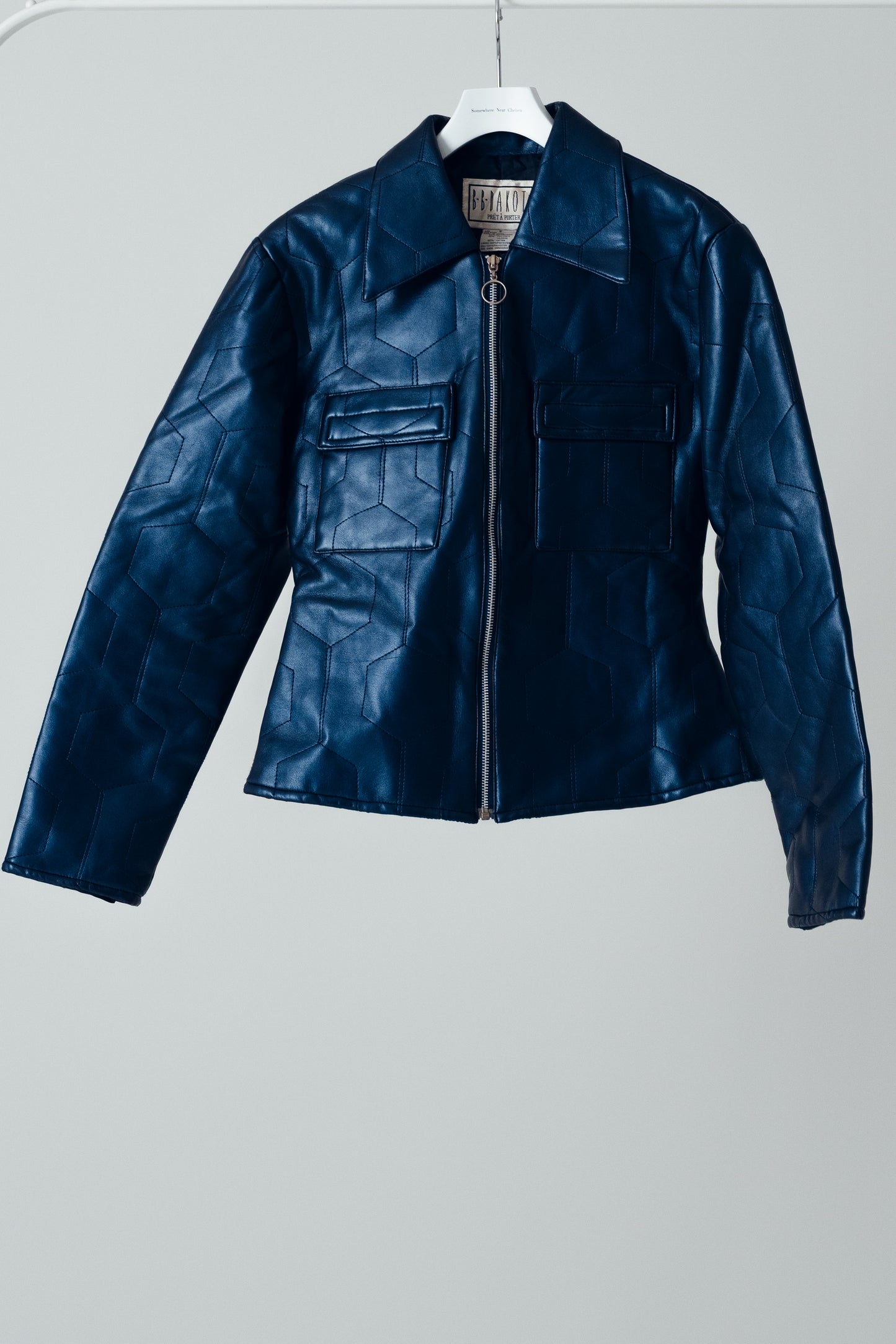 Quilted leather jacket