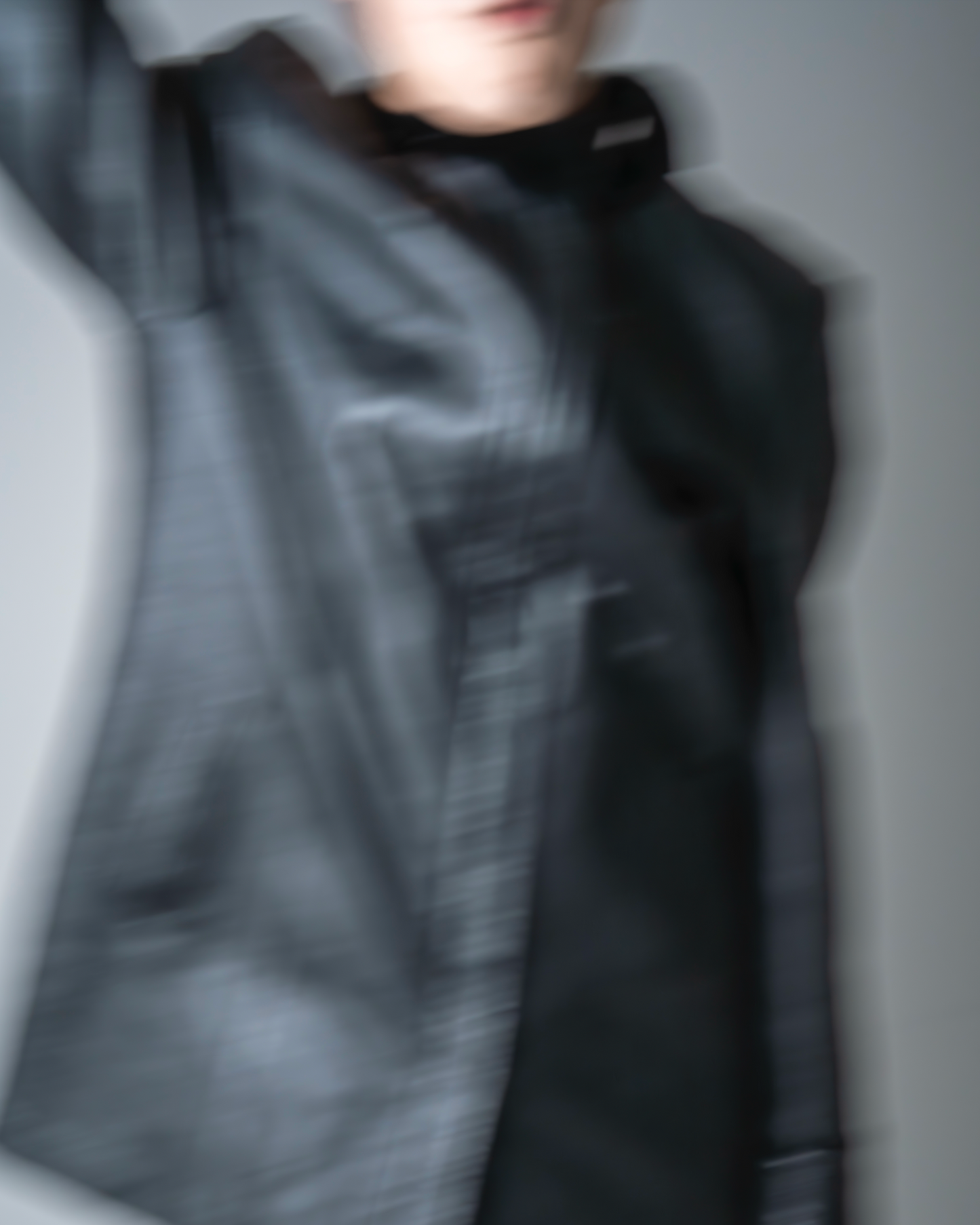 【EU】Neckfur leather jacket