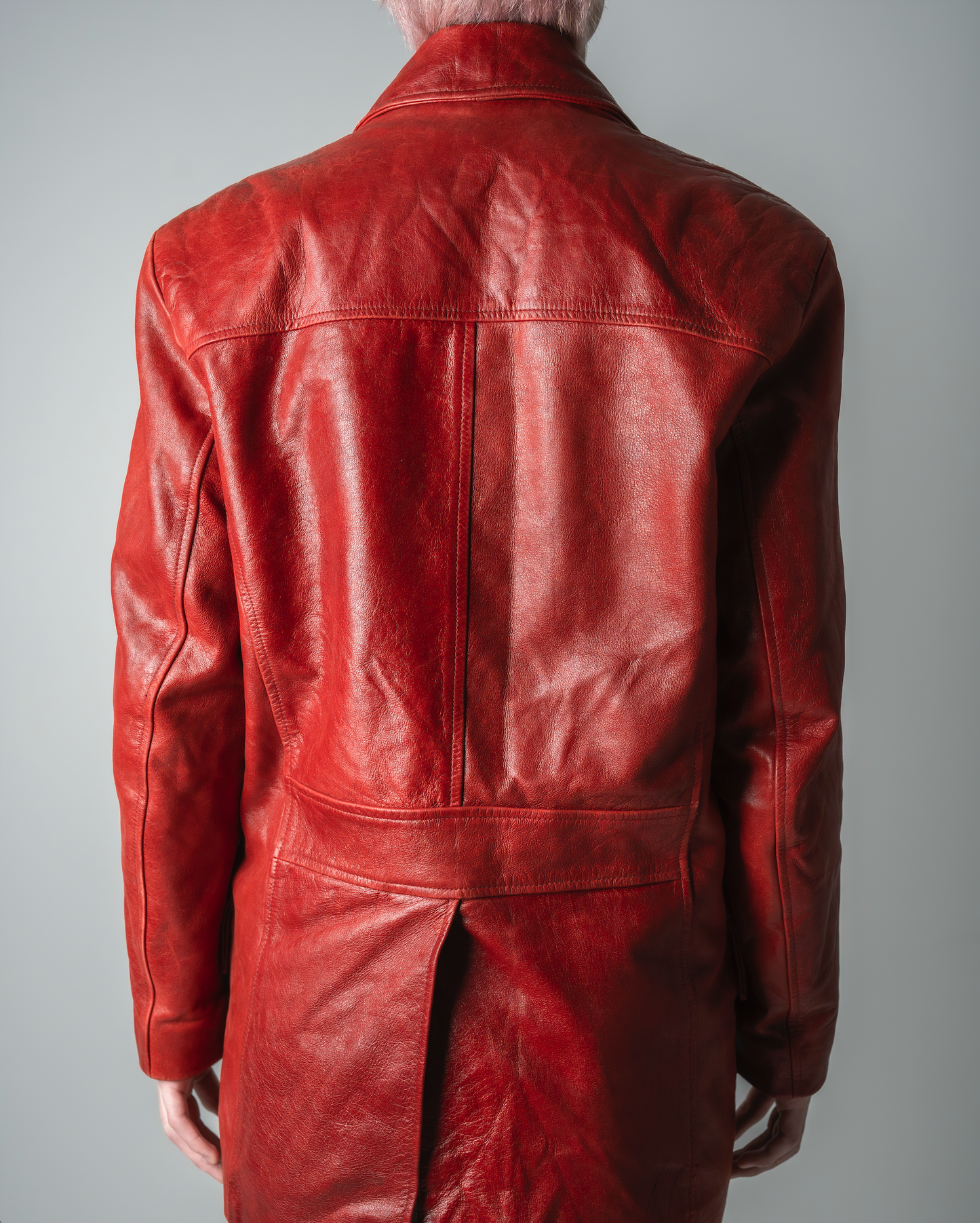 ［EU］moto Red leather jacket