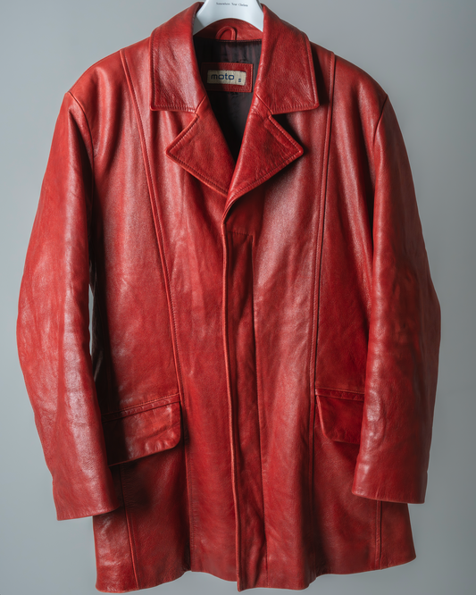 ［EU］moto Red leather jacket