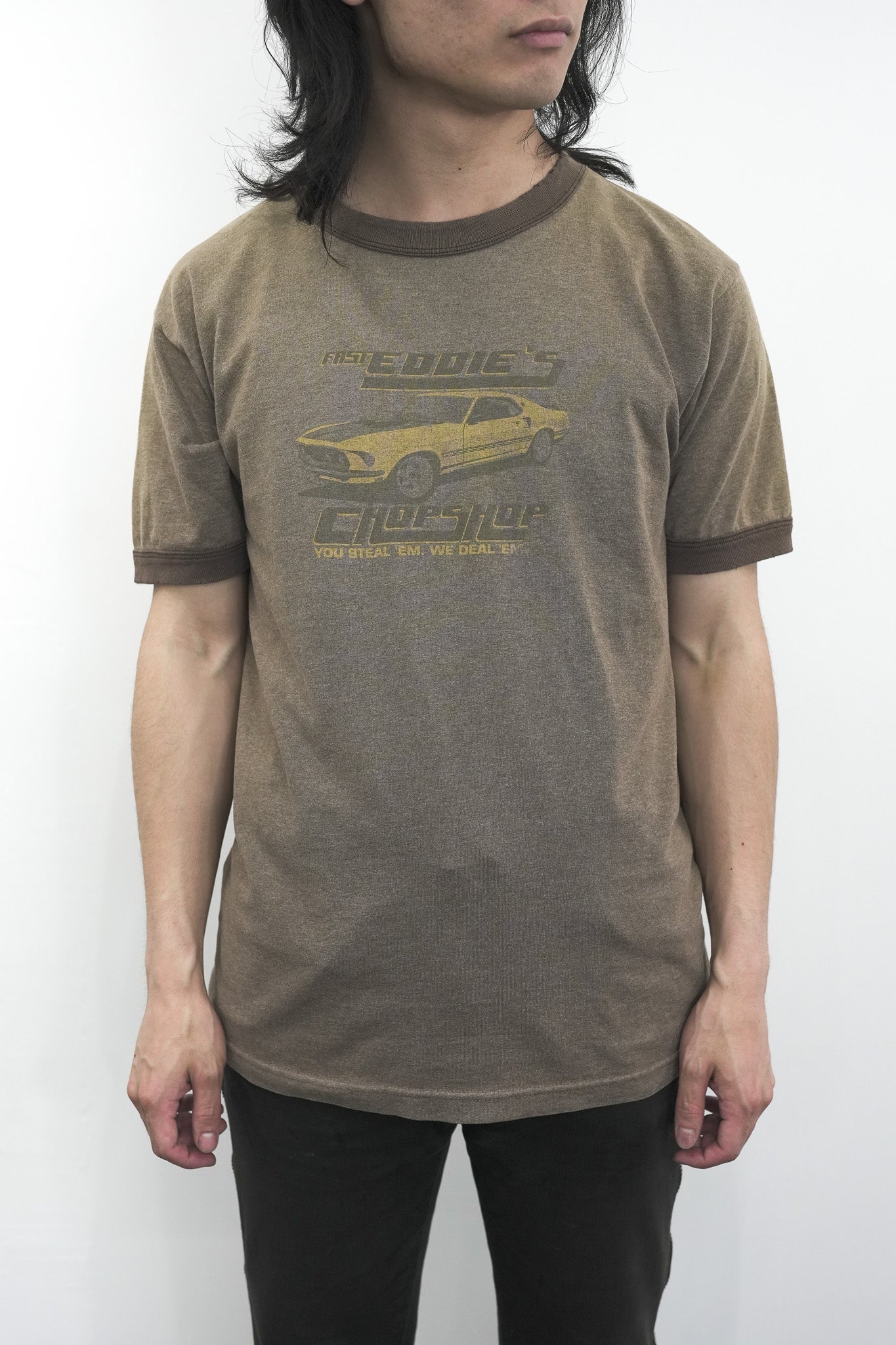 OLD BC ETHIC CAR PRINT T-SHIRT