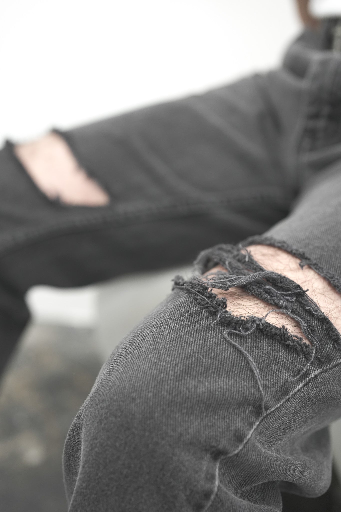 LEE DAMAGE BLACK DENIM PANTS