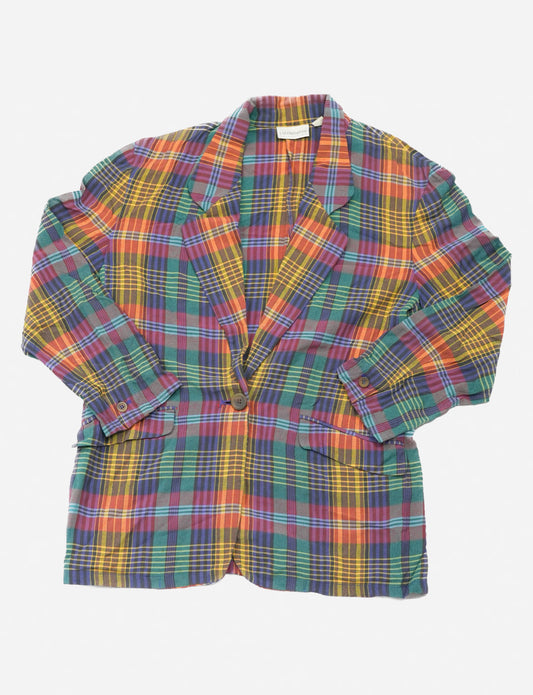 LIZ CLAIBORNE / PLAID JACKET